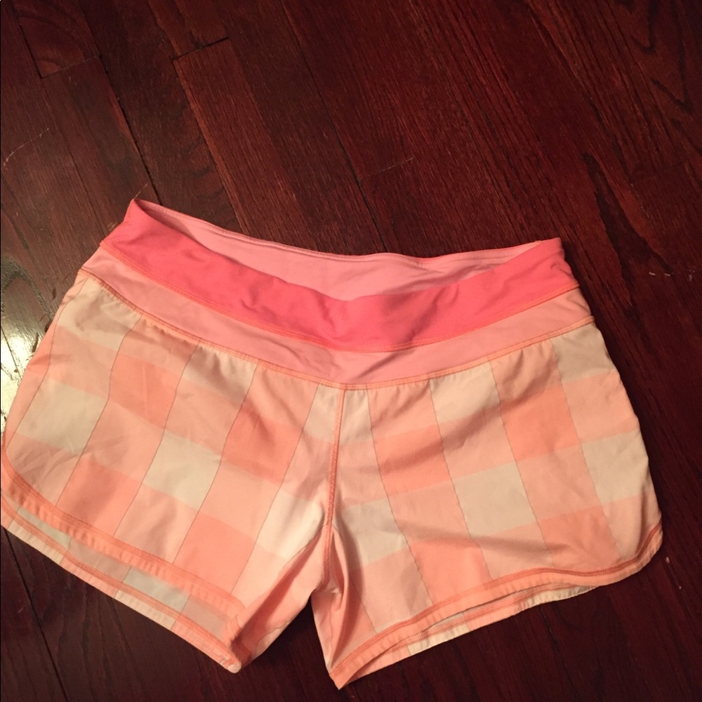 Lululemon groovy run peach/white size 10